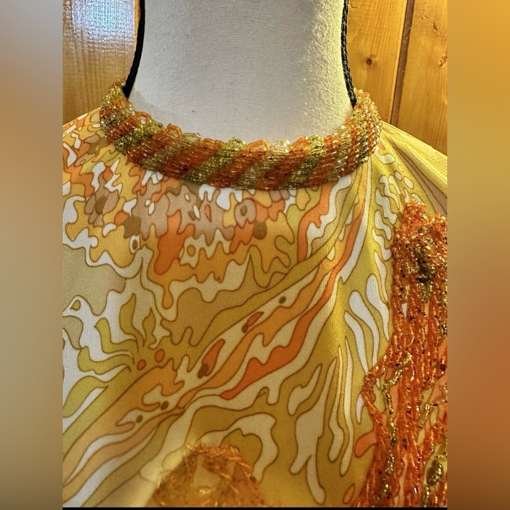 Hand Beaded Fred Rothschild Imperial Designs  1960’s elegant cocktail dress - Picture 4 of 11